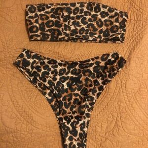SHEIN leopard bikini